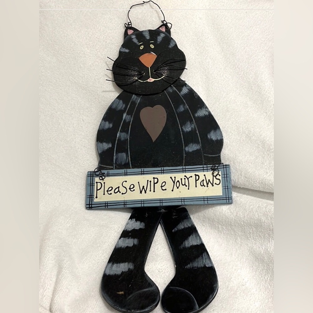 Please Wipe Your Paws Sign